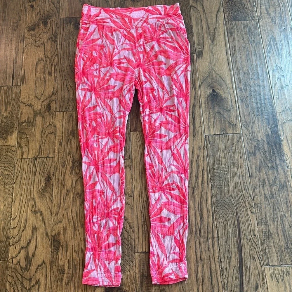 PJ Salvage Womens Loungewear Pink Tranquil Palm Joggers  Size M - Picture 2 of 5